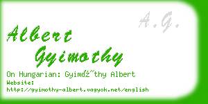 albert gyimothy business card